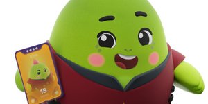 Ο Dino, η μασκότ του Sleepagotchi, ενός παιχνιδιού που υπόσχεται να διορθώσει το πρόγραμμα ύπνου σας