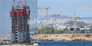 Τα έργα στο Ελληνικό από τη θάλασσα