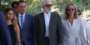 Ο Πέτρος Φιλιππίδης δίπλα στον Μιχάλη Δημητρακόπουλο