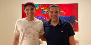 Ο Αλέξης Τσίπρας με τον φοιτητή του Harvard, Καρλ Μόλντεν