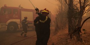 Φωτιά στις Αφίδνες, πυροσβέστης