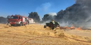Φωτιά σε χωράφια στη Καλλονή