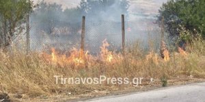 Η φωτιά που ξέσπασε στον Τύρναβο