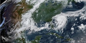 Δορυφορική εικόνα της καταιγίδας Σαντάλ