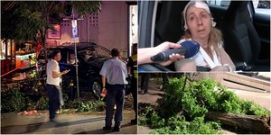 Το πολυτελές τζιπ και μια εκ των τραυματιών στο Κολωνάκι