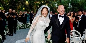 Η Λόρεν Σάντσεζ και ο Τζεφ Μπέζος στον γάμο τους 