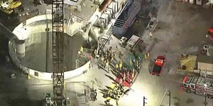 Το στόμιο της σήραγγας, τμήμα της οποίας, κατέρρευσε στο Λος Άντζελες