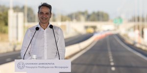 Ο Κυριάκος Μητσοτάκης στην Πύργου Πατρών