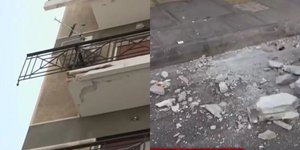 Μπαλκόνι έπεσε στον Πειραιά