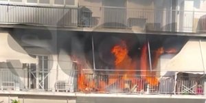 Εικόνα από τη φωτιά στο σπίτι του Πέτρου Φιλιππίδη