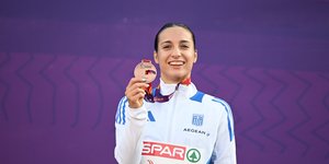 Η Πολυνίκη Εμμανουηλίδου με το χάλκινο μετάλλιο