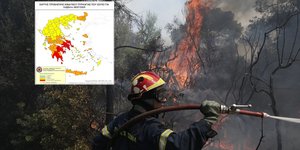 Ακραίος κίνδυνος πυρκαγιάς αύριο 