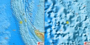 Το σημείο του σεισμού στον Ινδικό ωκεανό, όπως το κατέγραψε το Ευρωμεσογειακό ινστιτούτο