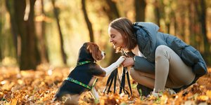 Σκύλος και κοπέλα 