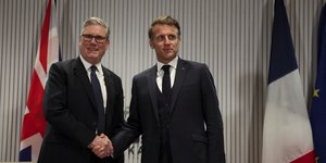 Ο Βρετανός πρωθυπουργός Κιρ Στάρμερ και ο Γάλλος πρόεδρος, Εμανουέλ Μακρόν