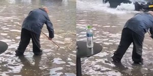 Πλημμύρισαν δρόμοι από την έντονη βροχόπτωση στη Θεσσαλονίκη