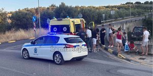 Περιπολικό και ασθενοφόρο σε τροχαίο στη Λαμία