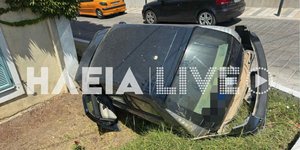 Το αυτοκίνητο που κατέληξε σε αυλή