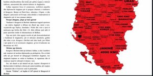  Χάρτης-πρόκληση στο περιοδικό του υπ. Άμυνας της Αλβανίας -Περιλαμβάνει Ιωάννινα, Πρέβεζα και Κέρκυρα