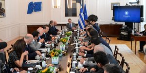 Συνεδρίαση του υπουργικού συμβουλίου υπό τον Κυριάκο Μητσοτάκη