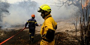 Γάλλοι πυροσβέστες βοηθούν Έλληνες συναδέλφους τους για την κατάσβεση πυρκαγιάς