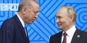 Οι πρόεδροι Τουρκίας και Ρωσίας, Ρετζέπ Ταγίπ Ερντογάν και Βλαντίμιρ Πούτιν