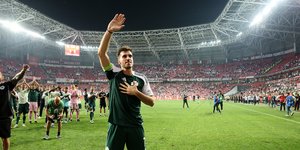 Ο Φώτης Ιωαννίδης στο τελευταίο του ματς με τη φανέλα του Παναθηναϊκού