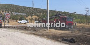 Η κολώνα στην Κερατέα από την οποία φαίνεται πως ξεκίνησε η μεγάλη φωτιά
