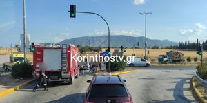 Τροχαίο στα φανάρια του Ισθμού