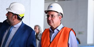 Ο Κωστής Χατζηδάκης στο εργοτάξιο του Μετρό Θεσσαλονίκης