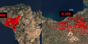Χιλιάδες στρέμματα κάηκαν από τις πυρκαγιές σε Αχαΐα και Χίο