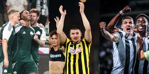 Παναθηναϊκός, ΠΑΟΚ και ΑΕΚ προκρίθηκαν στην League Phase σε Europa και Conference League / Φωτογραφία: Eurokinissi