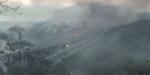 Φωτιά στην Περιφερειακή Πατρών-Πύργου