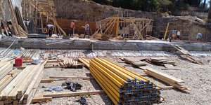 Φωτογραφία από το σημείο όπου εκτελούνταν οι εργασίες στην Πεντέλη