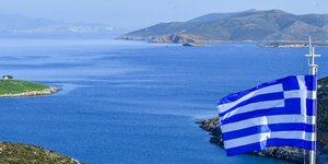 Άποψη από το ακριτικό νησί της Ψερίμου, στα Δωδεκάνησα