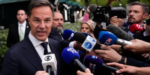 Ογενικός γραμματέας του ΝΑΤΟ, Μαρκ Ρούτε, μετά τις συνομιλίες στον Λευκό Οίκο