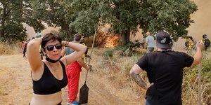 Στιγμιότυπο από τις πυρκαγιές στην Ισπανία 