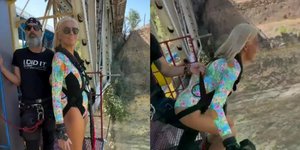 Η Σάσα Σταμάτη κάνει bungee jumping στον Ισθμό