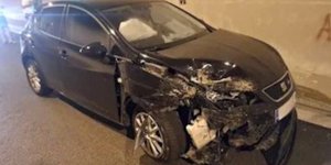 Το ένα από τα οχήματα που ενεπλάκησαν στο τροχαίο κοντά στην Ηγουμενίτσα