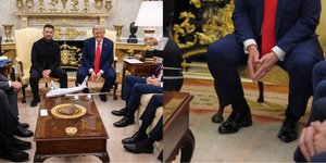 Οι πρόεδροι ΗΠΑ και Ουκρανίας, Ντόναλντ Τραμπ και Βολόντιμιρ Ζελένσκι στο Οβάλ Γραφείο