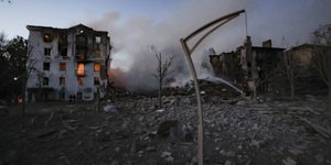 Βομβαρδισμένη περιοχή στην Ουκρανία