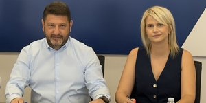 Ο Νίκος Χαρδαλιάς και η Δήμαρχος Ιλίου