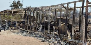 Καταστροφές από τη φωτιά στην Βολισσό Χίου