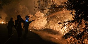 Μάχη με τις φλόγες στη Χίο