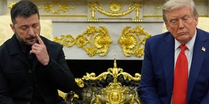 Σκεπτικοί Βολοντίμιρ Ζελένσκι και Ντόναλντ Τραμπ στον Λευκό Οίκο