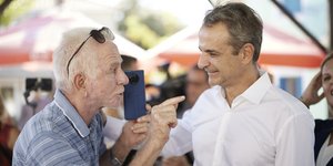 Ο Κυριάκος Μητσοτάκης στη Λήμνο