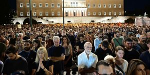 Συγκέντρωση για τα Τέμπη στο Σύνταγμα