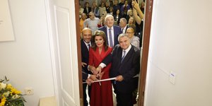 Γιάννα Αγγελοπούλου σε εγκαίνια 