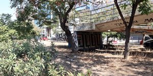 Το σημείο που βρέθηκε το καρότσι σούπερ μάρκετ με το βρέφος