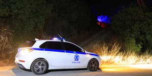 Περιπολικό στην επιχείρηση των ΕΜΑΚ στη Λάρισα